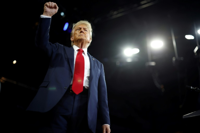 L'ex-président des Etats-Unis et candidat républicain à la présidentielle Donald Trump s'exprime lors d'un meeting de campagne au Santander Arena à Reading, en Pennsylvanie, le 9 octobre 2024 ( GETTY IMAGES NORTH AMERICA / CHIP SOMODEVILLA )