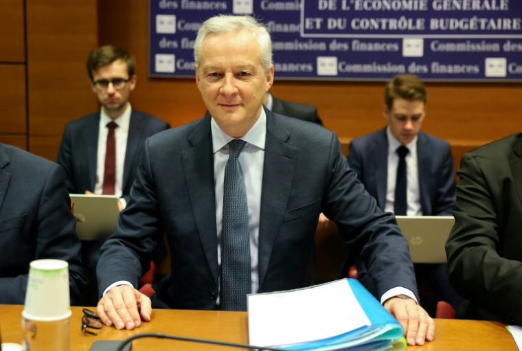 L'ancien ministre de l'Economie et des Finances, Bruno Le Maire avant son audition devant la commission d'enquête sur le déficit à l'Assemblée nationale, le 12 décembre 2024 à Paris ( AFP / ALAIN JOCARD )