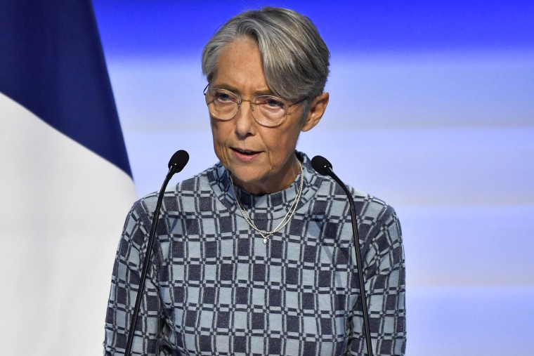 la Première ministre Elisabeth Borne le 17 septembre à Paris. ( AFP / JULIEN DE ROSA )