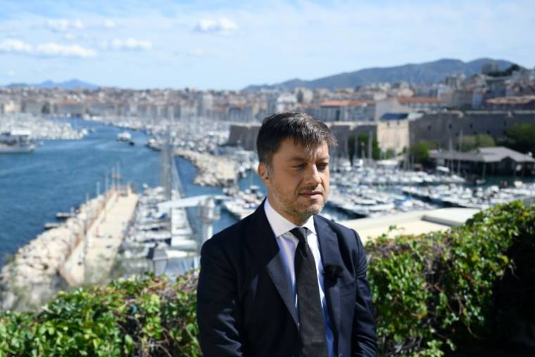 Le maire de Marseille, Benoit Payan, en marge de la visite du pape dans la cité méditerranéenne, le 22 septembre 2023 ( AFP / NICOLAS TUCAT )