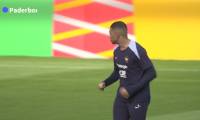 Euro de football: Mbappé s'entraîne à part après sa fracture du nez