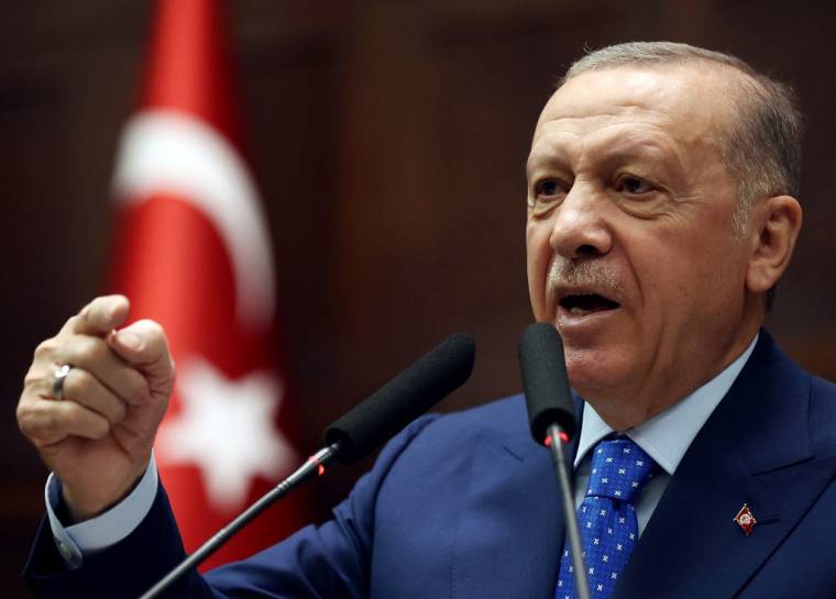 Recep Tayyip Erdogan in Ankara, Turkey, May 18, 2022. (AFP / ADEM ALTAN)