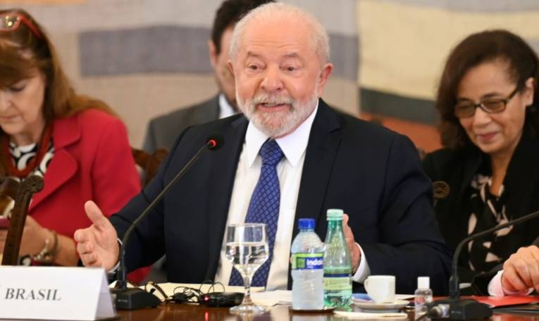 Le président brésilien Luiz Inacio Lula da Silva ouvre un sommet latino-américain, à Brasilia, le 30 mai 2023 ( AFP / EVARISTO SA )