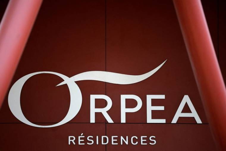 Le logo d'Orpea à Paris, en France