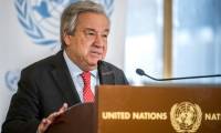 Le secrétaire général de l'ONU Antonio Guterres répond à la presse à Genève le 26 février 2024 ( AFP / Fabrice COFFRINI )