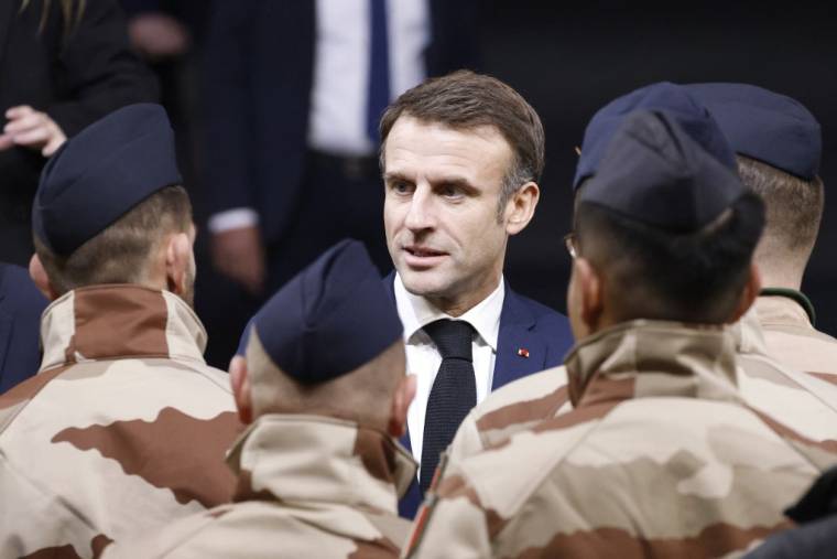 Emmanuel Macron, en Jordanie, le 21 décembre 2023 ( AFP / LUDOVIC MARIN )