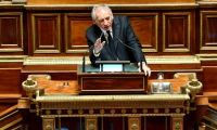 Le Premier ministre François Bayrou s'exprime au Sénat, le 15 janvier 2025 à Paris ( AFP / Bertrand GUAY )