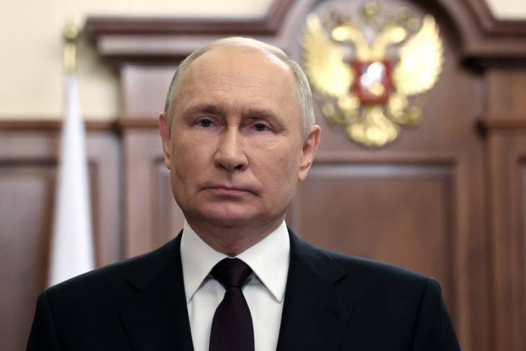 Vladimir Poutine à Moscou, en Russie, le 22 août 2023. ( POOL / MIKHAIL KLIMENTYEV )
