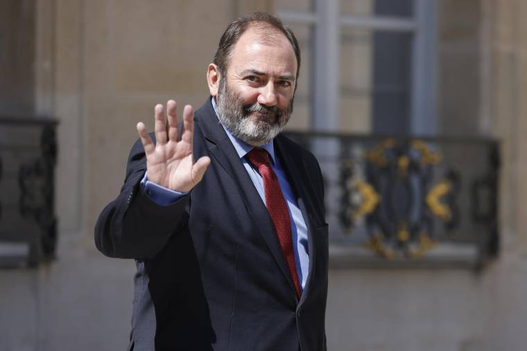 Le ministre de la Santé Francois Braun à l'Elysée le 13 juillet 2022. ( AFP / Ludovic MARIN )