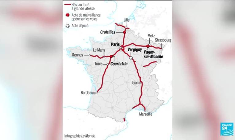 France : ce que l'on sait des actes de sabotage sur le réseau ferroviaire