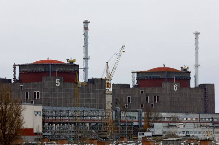 La centrale nucléaire de Zaporizhzhia près d'Enerhodar, en Ukraine