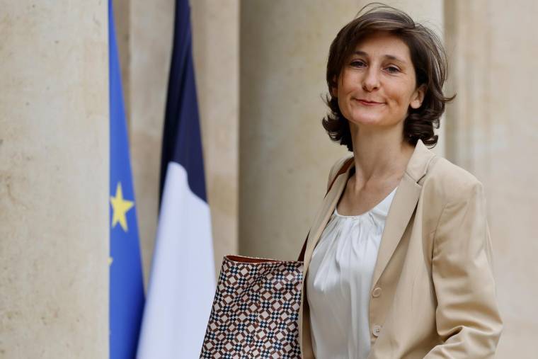 La ministre des sports, Amelie Oudea-Castera à l'Elysée, le 23 mai 2022. ( AFP / Ludovic MARIN )