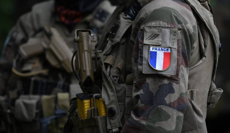 Des soldats français à Hohenfels, en Allemagne, le 14 septembre 2023. ( AFP / CHRISTOF STACHE )