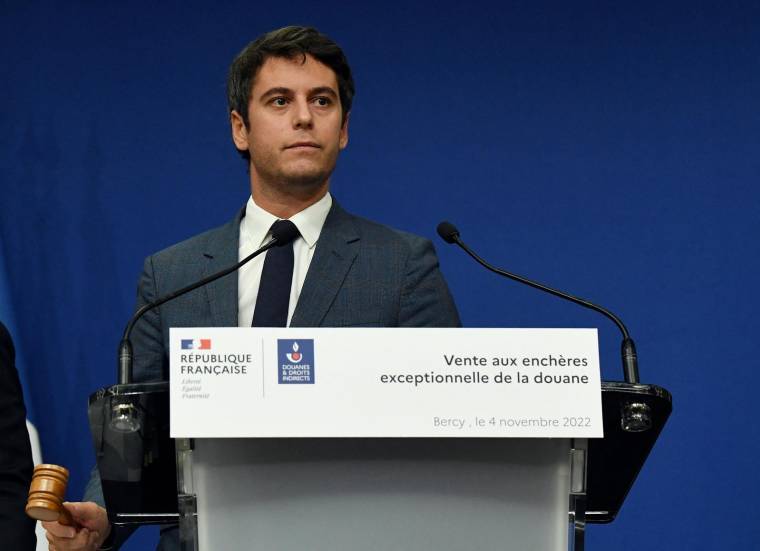Gabriel Attal, le 4 novembre 2022, à Paris ( AFP / ERIC PIERMONT )