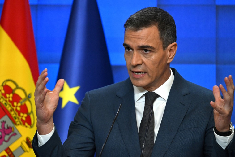 Le Premier ministre espagnol Pedro Sanchez, le 31 juillet 2024, à Madrid ( AFP / JAVIER SORIANO )