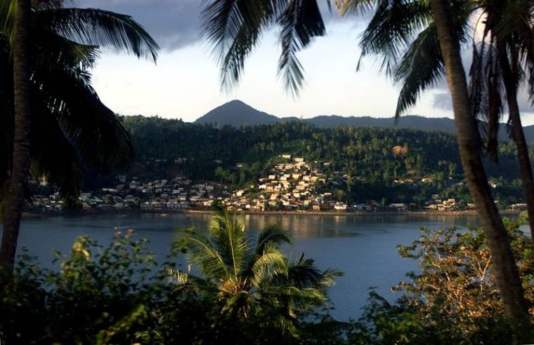 Vue du territoire français d'outre-mer de Mayotte dans l'océan Indien