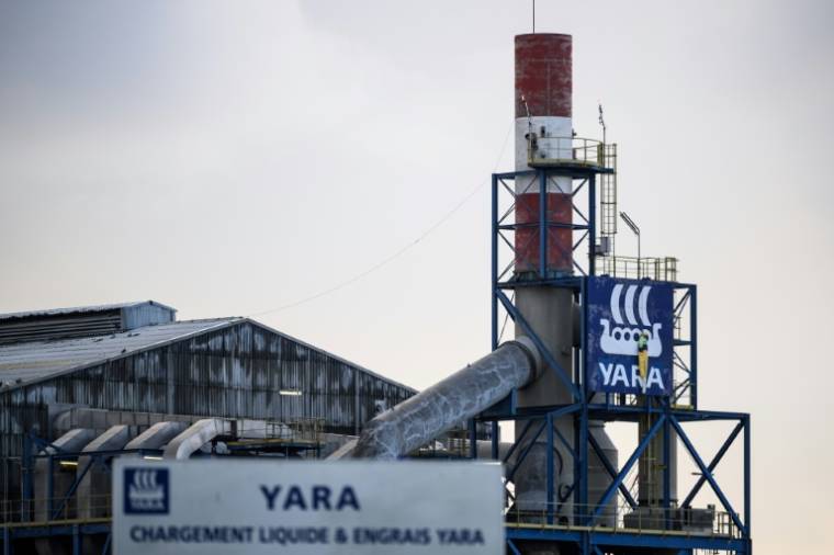 The factory of the Norwegian fertilizer group Yara International in Montoir-de-Bretagne, November 30, 2023 in Loire-Atlantique (AFP / LOIC VENANCE)