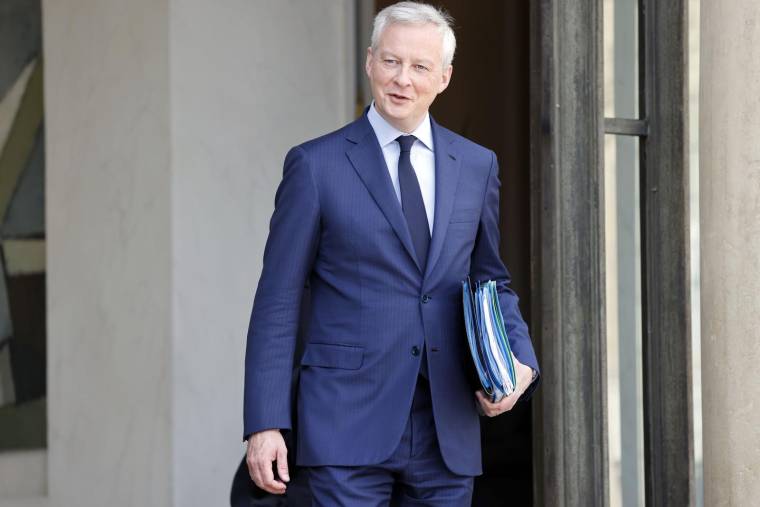 Le ministre de l'Economie et des Finances, Bruno Le Maire, à Paris, le 20 avril 2022. ( AFP / Ludovic MARIN )