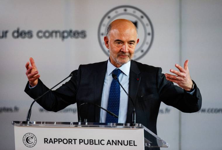 Pierre Moscovici, le 12 mars 2024, à Paris ( AFP / DIMITAR DILKOFF )
