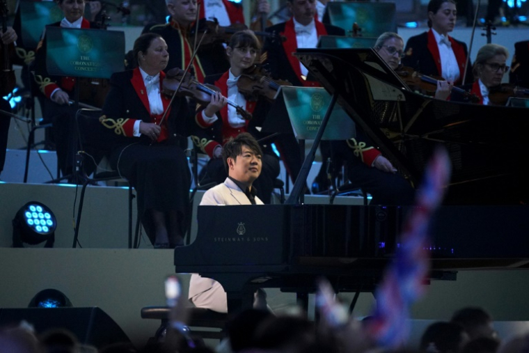 Le pianiste chinois Lang Lang au château de Windsor lors du concert du couronnement, le 7 mai 2023 ( POOL / Yui Mok )