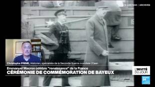 80 ans du D-Day : Macron rend hommage à De Gaulle à Bayeux