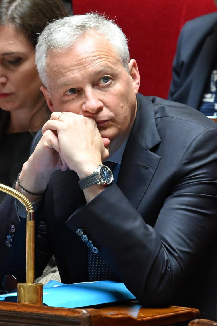 Le ministre de l'Économie Bruno Le Maire, le 12 juin 2023 à l'Assemblée nationale à Paris.  ( AFP / Bertrand GUAY )