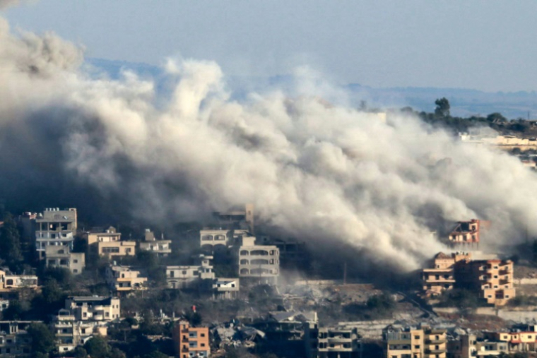 Bombardements israéliens à Khiam, dans le sud du Liban, le 20 octobre 2024 ( AFP / - )