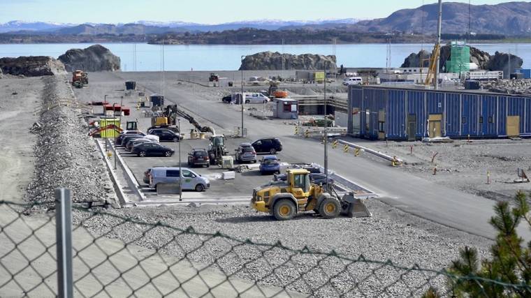 Un site de stockage de dioxyde de carbone liquie à Oygarden, en Norvège. ( AFP / ALEXIANE LEROUGE )