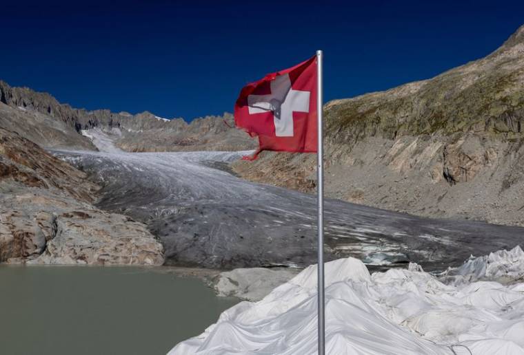 Le glacier du Rhône à Obergoms en Suisse
