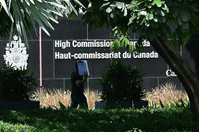 Le Haut-commissariat du Canada, le 19 septembre 2023 à New Delhi, en Inde ( AFP / Arun SANKAR )