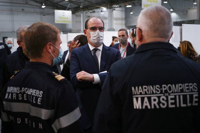 Jean Castex à Marseille, le 13 décembre 2021. ( AFP / CHRISTOPHE SIMON )
