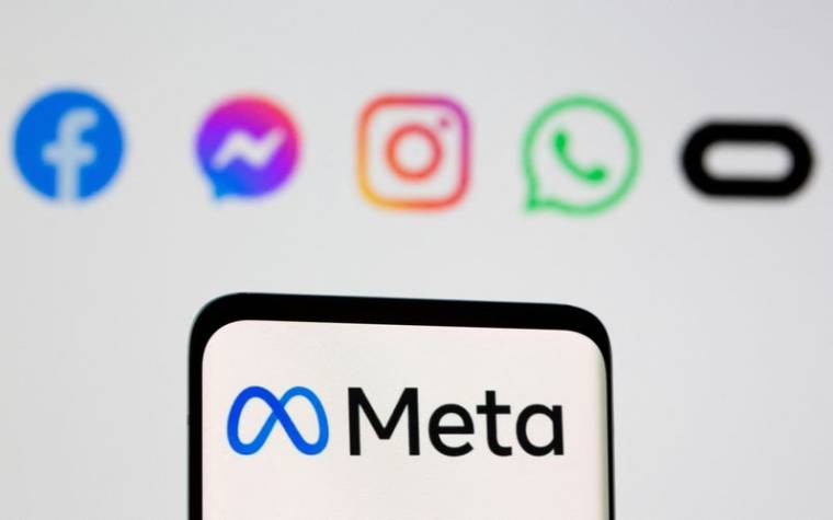 Photo d'illustration du logo de Meta sur un smartphone