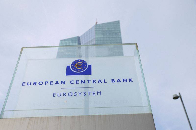Photo d'archives du logo de la Banque centrale européenne (BCE)