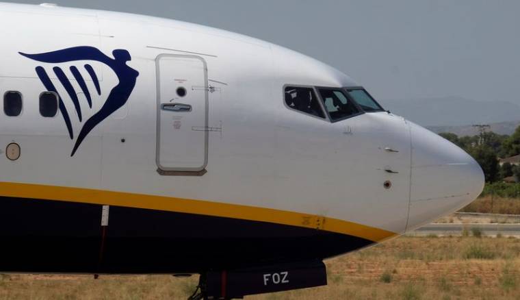 Logo de Ryanair sur un avion Boeing