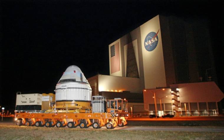 La capsule Starliner de Boeing au Centre spatial Kennedy en Floride le 16 avril 2024  ( Gregg Newton / Gregg Newton )