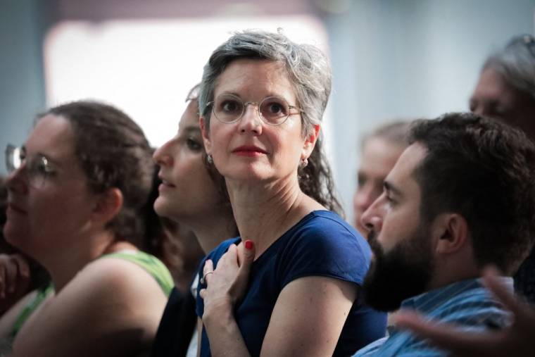 Sandrine Rousseau au Havre, le 24 août 2023. ( AFP / LOU BENOIST )