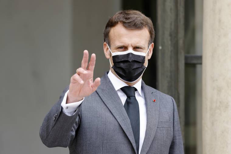 Emmanuel Macron, le 1er juillet 2021, à Paris ( AFP / Ludovic MARIN )
