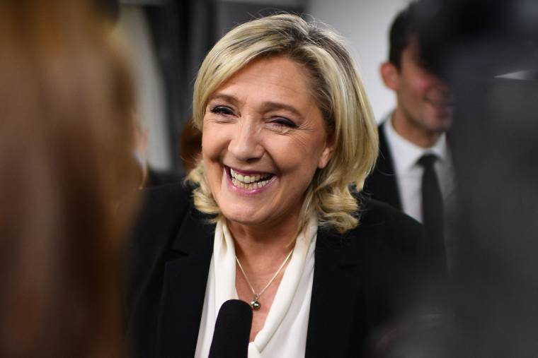 La présidente du RN et candidate à l'élection présidentielle Marine Le Pen, le 15 novembre 2021. ( AFP / CHRISTOPHE ARCHAMBAULT )