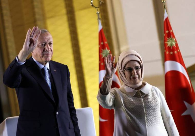 Le président turc Tayyip Erdogan et son épouse Ermine Erdogan