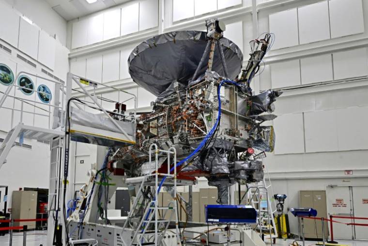 La sonde spatiale Clipper de la NASA au Jet Propulsion Laboratory de Pasadena, en Californie, le 11 avril 2024 ( AFP / Frederic J. Brown )