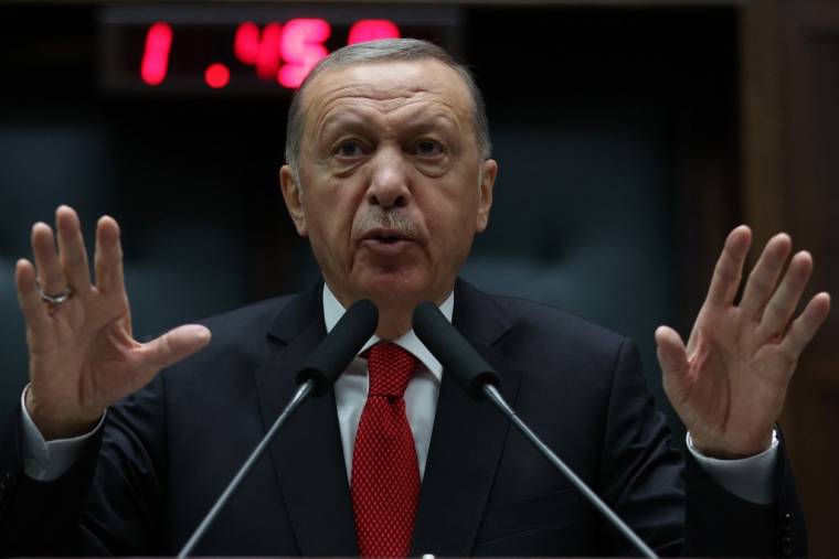 Recep Tayyip Erdogan à Ankara, en Turquie, le 2 novembre 2022. ( AFP / ADEM ALTAN )