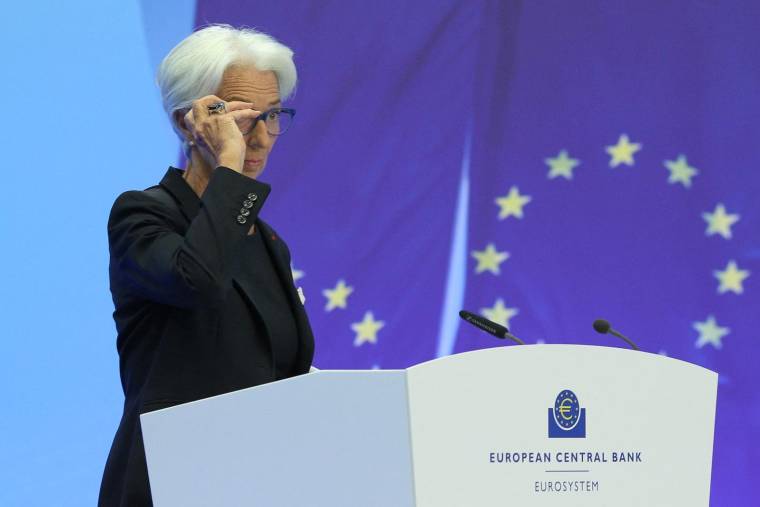 Christine Lagarde, le 21 juillet 2022, à Francfort ( AFP / DANIEL ROLAND )