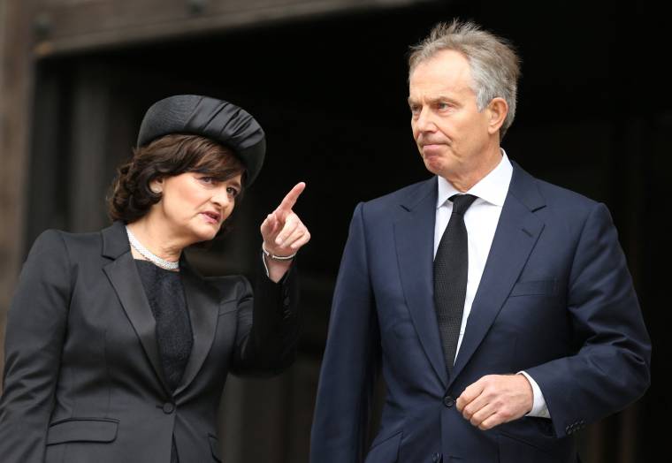 Tony et Cherie Blair, le 17 avril 2013, à Londres.   ( POOL / CHRIS JACKSON )