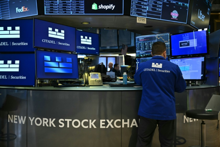 A la Bourse de New York, le 27 janvier 2025 ( AFP / ANGELA WEISS )