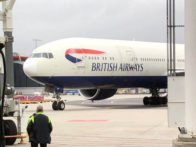 Un avion British Airways à l'aéroport de Boston