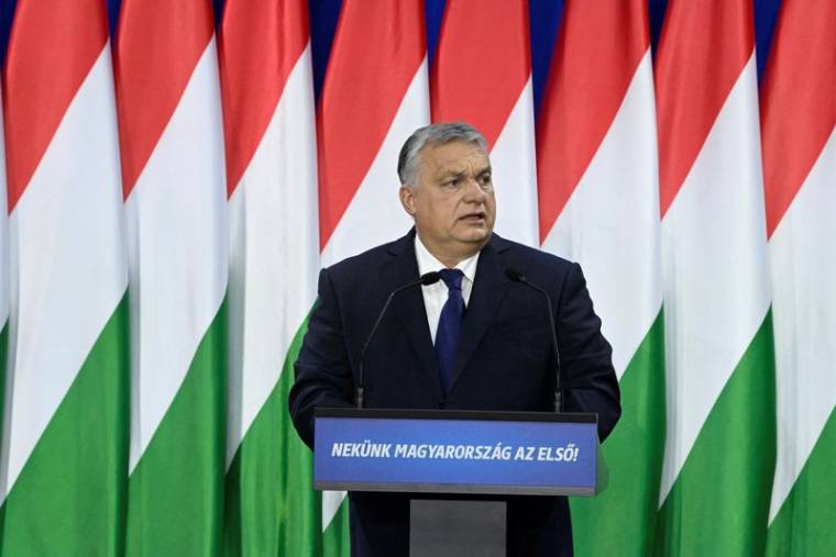 Le Premier ministre hongrois Orban prononce son discours annuel sur l'état de la nation, à Budapest