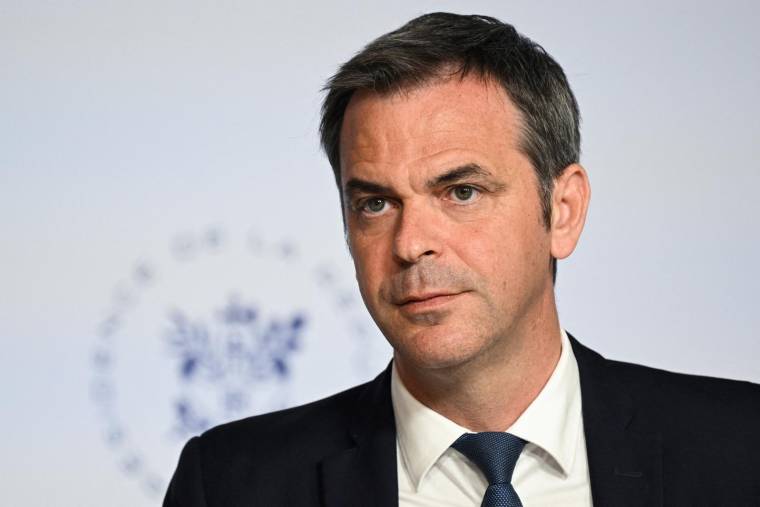 Olivier Véran, le 3 mai 2023, à Paris ( AFP / BERTRAND GUAY )