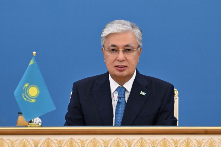 Kassym-Jomart Tokayev, à Astana, le 9 août 2024 ( Kazakhstan's presidential press  / HANDOUT )