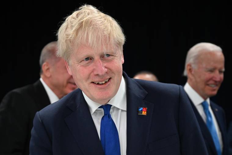 Boris Johnson, le 29 juin 2022, à Madrid ( AFP / GABRIEL BOUYS )