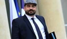 Le ministre délégué chargé du Logement Guillaume Kasbarian quitte l'Elysée après le Conseil des ministres le 3 mai 2024 à Paris ( AFP / Miguel MEDINA )